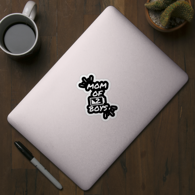 Mom of 2 Boys low battery by Pixel Threads 